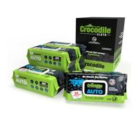 Crocodile Cloth Toallitas de limpieza automática, 600 unidades (6 paquetes de 100) XL de 15 x 10 pulgadas, toallitas resistentes para desengrasante de motor, detalles, neumáticos, herramientas y