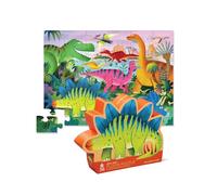 Crocodile Creek - Dino Land - Rompecabezas de 36 Piezas con Caja de Forma Resistente para Almacenamiento, tamaño Completo Grande de 20 x 27 Pulgadas, diseñado para niños a Partir de 3 años