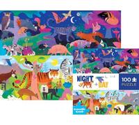 Crocodile Creek Puzzle Animales Día y Noche - 100 piezas - Juguete educativo