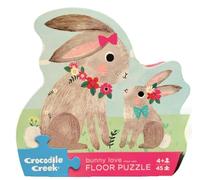 Crocodile Creek Rompecabezas de piso Bunny Love - 45 piezas