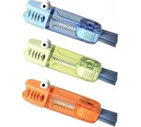 Crocodile Cup Lid Brush,3-in-1 Multi-Function Gap Cleaner,Portable Cleaning Brush with U-Shaped Silicone Brush,Kitchen Cleaning Brush,Multifunctional Bottle Cup Lid Cleanings Brushs (3pcs-Mix)