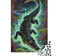 Crocodile Puzzle 1000 Piezas Adultos Juego De Pasatiempo Creativo De Madera Regalos A Partir De 14 Años 1000pcs (75x50cm)