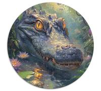 Crocodile Puzzle Imposible,desafío for Adults Entretenimiento Creativo 1000 Piezas Obra De Arte De Juego De para Adultos, Regalos A Partir De 14 Años 1000pcs (67.5x67.5cm)