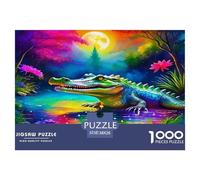 Crocodile Puzzle Imposible,desafío for Adults Juego Educativo 1000 Piezas Obra De Arte De Juego De para Adultos, Regalos A Partir De 14 Años 38x26cm/1000pcs