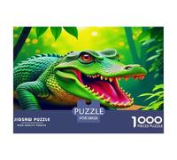 Crocodile Puzzle Imposible,desafío para Adultos Entretenimiento Creativo 1000 Piezas Obra De Arte De Juego De para Adultos, Regalos A Partir De 14 Años 38x26cm/1000pcs