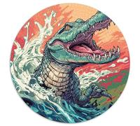 Crocodile Puzzles Imposible,desafío for Adults Entretenimiento Creativo 1000 Piezas Obra De Arte De Juego De para Adultos, Regalos A Partir De 14 Años 1000pcs (67.5x67.5cm)