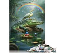 Crocodile Rompecabezas Imposible,desafío for Adults Entretenimiento Creativo 1000 Piezas Obra De Arte De Juego De para Adultos Y Niños A Partir De 12 Años 1000pcs (38x26cm)