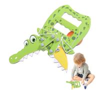 Crocodile Toys, Mechanical Alligator Animal Model, 11.81x4.92x0.59 Inches Interactive Bite Game Toy with Realistic Design, Party Favor Game for Boys, Girls, School and Preschool Kids Learning Fun Use
