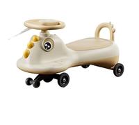 Crocodile Wiggle Car with Smooth Wheels Ride on Toy Rocking Sliding,Twist, Turn, Movement to Steer(Grey,Normal Wheel)