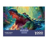 Crocodilo Puzzle 1000 Piezas para Entretenimiento Creativo Clásicos Regalos Obra De Arte Rompecabezas Desafiante Noches De Juegos Adultos Y Niños A Partir De 12 Años 70x50cm/1000pcs