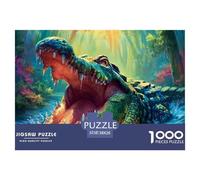 Crocodilo Puzzle 1000 Piezas Pasatiempo Creativo Clásicos Regalos Obra De Arte Rompecabezas Desafiante Noches De Juegos para Adultos Y Niños 38x26cm/1000pcs