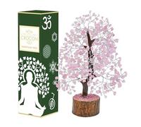 Crocon Árbol de la Vida de Cristal de Cuarzo Rosa: árbol de los Chakras para Feng Shui árbol de Piedras Preciosas Hecho a Mano árbol de de Buena Suerte Cristales curativos Rosados Piedras de Regalo