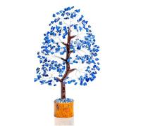 Crocon Lapislázuli Chakra Árbol de la Vida - Árbol de Cristal para decoración Feng Shui árbol de Cristales curativos de Buena Suerte Piedras de meditación Azules de 10 a 12 Pulgadas