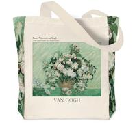 Crocothemis Bolsa de lona estética vintage reutilizable personalizada para el hombro, bolsa de compras, Van Gogh 03, Large