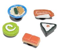 Crocs 5-pack Food Jibbitz Shoe Charms, Encantos para zapatos, Unisex adulto, 3D Mini Sushi Party, Talla única