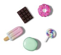 Crocs 5-pack Food Jibbitz Shoe Charms, Encantos para zapatos, Unisex adulto, Mini 3D Sweet Treats, Talla única