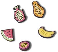 Crocs 5-pack Food Jibbitz Shoe Charms, Encantos para zapatos, Unisex adulto, Tropical Scented Fruit, Talla única