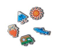 Crocs 5-pack Nature Jibbitz Shoe Charms, Encantos para zapatos, Unisex adulto, Day On The Lake, Talla única