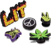 Crocs 5-pack Nature Jibbitz Shoe Charms, Encantos para zapatos, unisex-adulto, Its Lit, Talla única