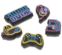 Crocs 5-pack Sports Jibbitz Shoe Charms, Encantos para zapatos, Unisex adulto, Lights Up Neon Gamer, Talla única