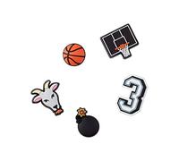 Crocs 5-pack Sports Jibbitz Shoe Charms, Encantos para zapatos, Unisex adultos, Basketball Star, Talla única