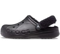 Crocs Baya Lined Fuzz-Strap Clog 36-37 EU Black/Black