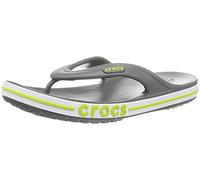 Crocs Bayaband Flip, Chanclas Unisex Adulto, 42/43 EU, Slate Grey/Lime Punch