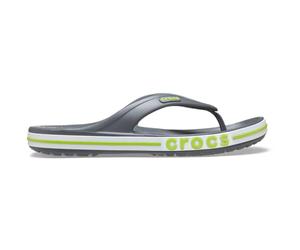 Crocs Bayaband Flip, Chanclas Unisex Adulto, 42/43 EU, Slate Grey/Lime Punch