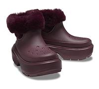 Crocs Botas con forro Stomp, Cerezo oscuro, 5 Women/3 Men