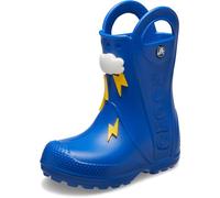 Crocs Botas de lluvia con gráfico Handle It para niños, azul (Blue Bolt), 9 Toddler