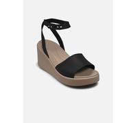 Crocs Sandalias mujer Brooklyn con cuña y correa al tobillo Negro 39/40
