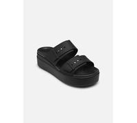 Crocs Brooklyn Buckle Low Wedge, Sandalias Mujer, Negro Mate, 37/38 EU
