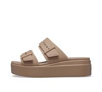 Crocs Chanclas plataforma Brooklyn Buckle Mujer Talla 41/42 Beige