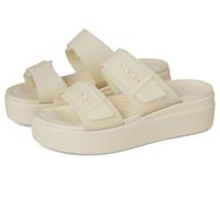 Crocs Brooklyn Bucklefrostedlowwedge, Sandalias Mujer, Beige, 34/35 EU