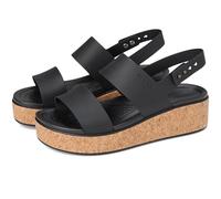 Crocs Brooklyn Cork Low Wedge, Sandalias Mujer, Negro, 38/39 EU