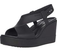 Crocs Brooklyn High Wedge W, Chanclas Tiempo Libre y Sportwear Niña, Multicolor Black Black, 34 EU