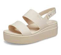 Crocs Brooklyn Low Wedge, Sandalias Mujer, Beige, 33/34 EU