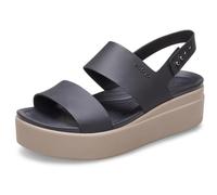 Crocs Brooklyn Low Wedge, Sandalia, Mujer, Black/Mushroom, 34/35 EU