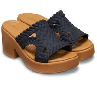 Crocs Brooklyn Woven Slide Heel Sandalia Mujer, Negro, 41/42 EU