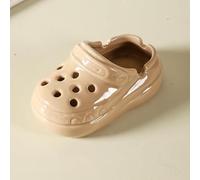 Crocs Cenicero de cerámica contemporáneo, diseño de zapato de cocodrilo rojo de red, decoración de escritorio novedosa, soporte único para cenizas de forma irregular, artesanía de cerámica, uso