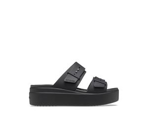 CROCS Chanclas plataforma Brooklyn Buckle. Color Negro