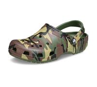 Crocs Classic Clogs-Seasonal Graphic, Obstrucción Unisex Adulto, Camuflaje Verde Militar, 46 EU