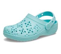 Crocs Classic Floral Cut Out Clog T, Zuecos Unisex niños, Aquamarine, 19/20 EU