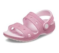 Crocs Classic Glitter Sandalia, Rosa Leche, Niño Pequeño, EU 20-21 | Sandalia Croslite ligera; ajuste seguro y regulable; resistente al agua; plantilla acolchada; comodidad Crocs todo el día
