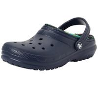 Crocs Classic Lined Bold Check Clog K, Zuecos Unisex niños, Navy, 33/34 EU