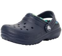 Crocs Classic Lined Bold Check Clog T, Zuecos Unisex niños, Navy, 22/23 EU