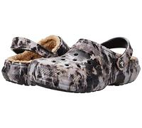 Crocs Classic Lined Tie-dye Clog, Zuecos Unisex adulto, Black Bleached Dye, 36/37 EU
