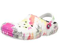 Crocs Classic Lined Tie-dye Clog, Zuecos Unisex adulto, Blotched Tie Dye, 33/34 EU