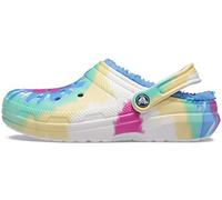 Crocs Classic Lined Tie-dye Clog, Zuecos Unisex adulto, Pastel Tie Dye, 37/38 EU