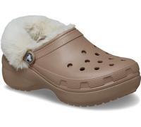 Crocs Classic Platform Fuzz Lined Clog 37-38 EU Latte